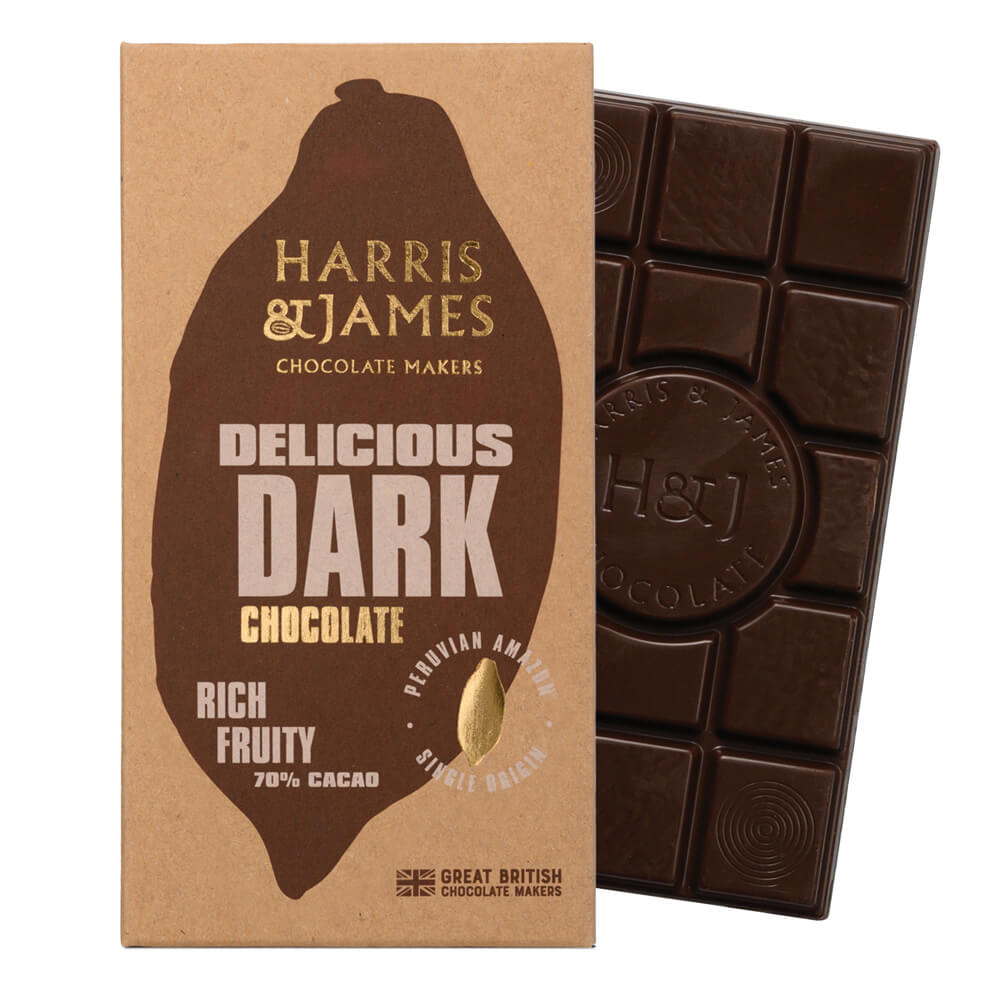 Harris & James Delicious 70% Dark Chocolate 86g